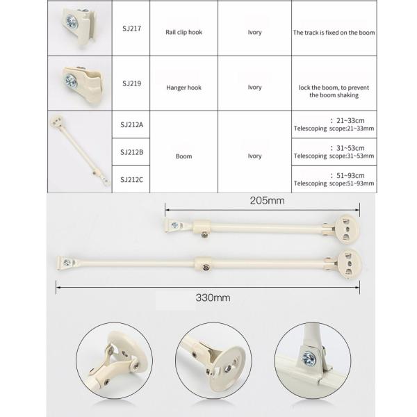 Heavy Duty Curved Aluminum Pole Bay Window Rod Bendable Curtain Track Rail for Room Divider