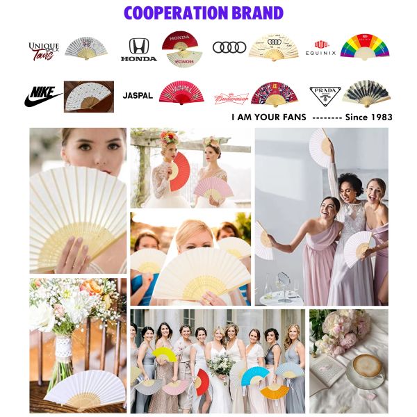 Custom Bamboo Hand Fan Personalized Wedding Fans Paper Fans for Wedding Decoration
