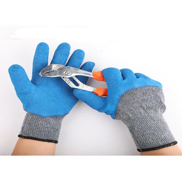 Anti Slip Warm Winter Work Gloves , Latex Rubber Coated Waterproof Winter Work Gloves
