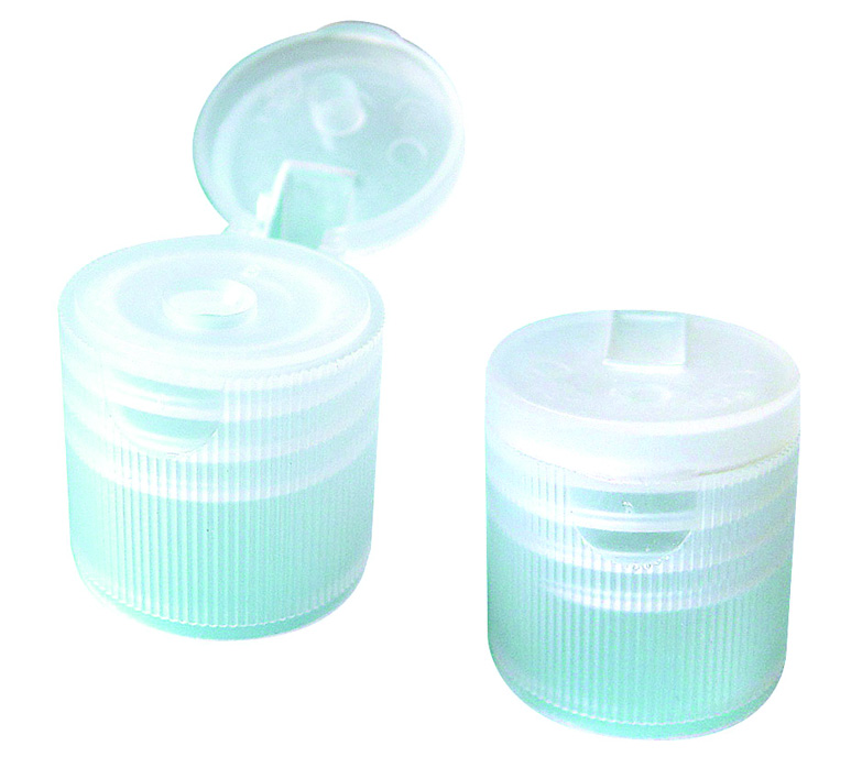 Transparent 20mm Cosmetic Bottle Caps , Plastic Hand Sanitizer Caps Flip Top