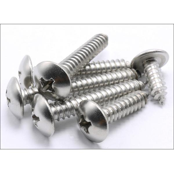 316 Stainless Steel Extra-Wide Rounded Head Screws for Sheet Metal  Truss Head Phillips Drive Tapping Screws