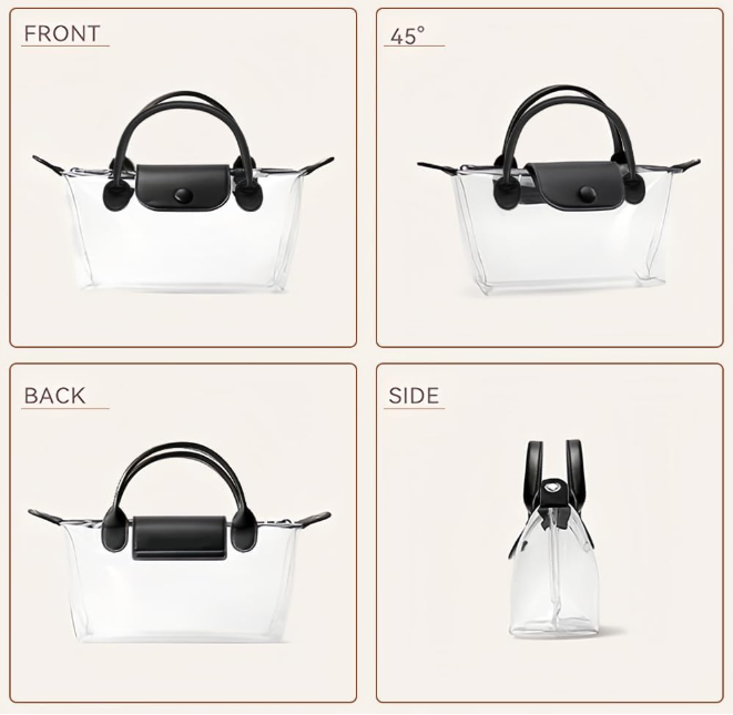 Clear Bag for Women,Stadium Approved Crossbody Handbags, Stadium Purse for Concerts & Sports Events