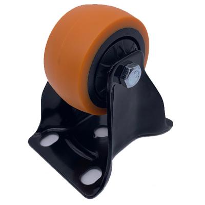 50mm fixou a roda rígida do rodízio do passo do poliuretano da placa