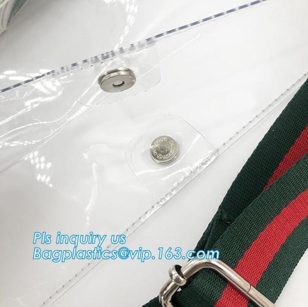 women`s PVC shoulder handbags satchel tote shopping bags, waterproof transparent jelly beach shopping shoulder bag for w