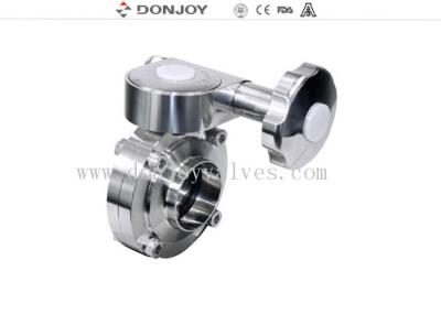 Donjoy aço inoxidável Manual de ajuste fino válvulas sanitárias borboleta com Wled Conexão