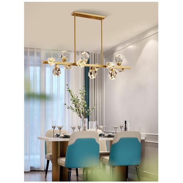 Modern Circle Rectangle Chandelier Lighting Living Dining Room Diamond Crystal Hanging Lamp(WH-CY-185)