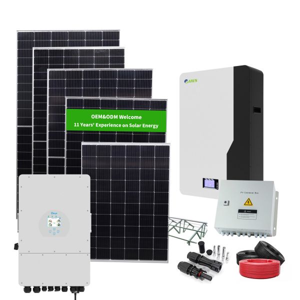 Hot Sale Photovoltaic Panel Solar Power System 5KW 6KW 8KW 10KW Complete Hybrid Solar Energy System for Home