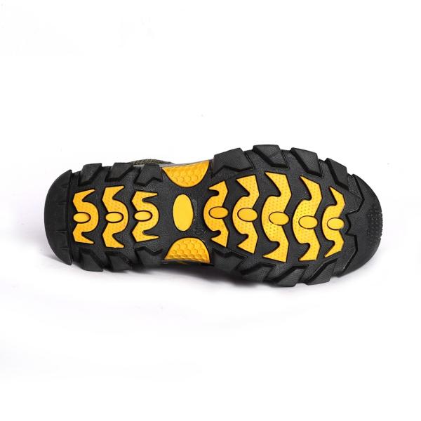 Breathable Anti Punture Protective Fashion Safety Shoes Comfortable EVA Insole Leather Material Green