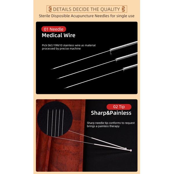 Different Sizes Massage Odm Disposable Acupuncture Needles Silver Plating Sterile