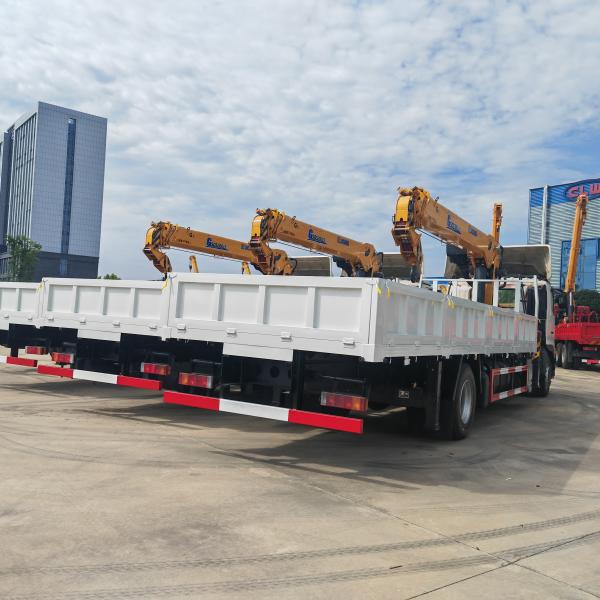 HINO 700 Truck Mounted Mobile Crane , XCMG 12Ton GSQS300-5 Straight Crane