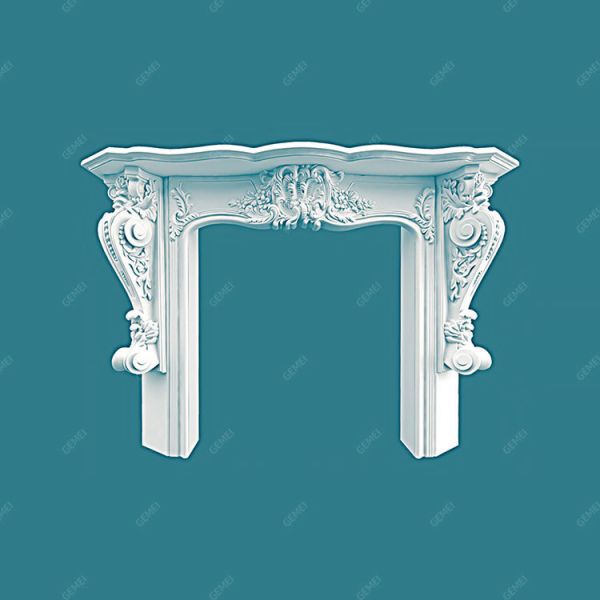 GH-6808 Factory Wholesale Elegant Interior Decoration Polyurethane Fireplace And Shelving Mantel Shelf
