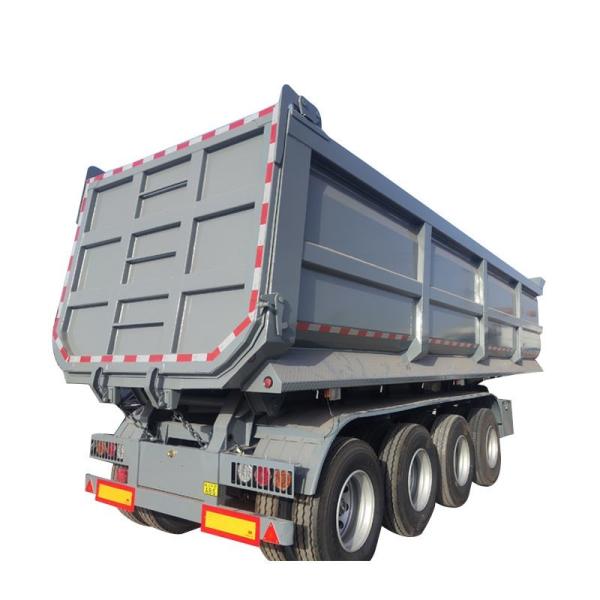 4 Axes 80 Tons 12R20 (12R22.5 Can Be Customized) Tires Original Axle Dump Semi Trailer U-Bucket