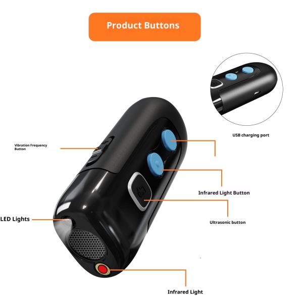 New Cross-border Hot-selling Eco-friendly Rechargeable IP67 Waterproof Smart Ultrasonic Dog Repellent High Power Bark Control