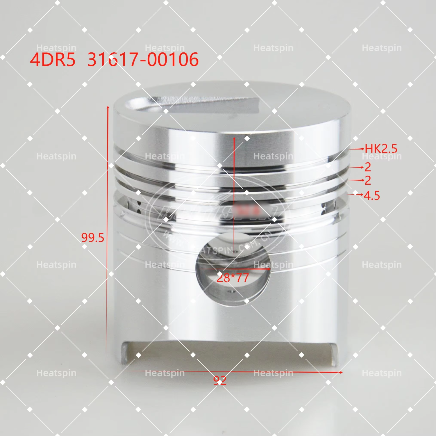 4DR5 Piston Set 31617-00102 34617-00106  Aluminum Alloy Replacement Spare Parts for MITSUBISHI Diesel Engine