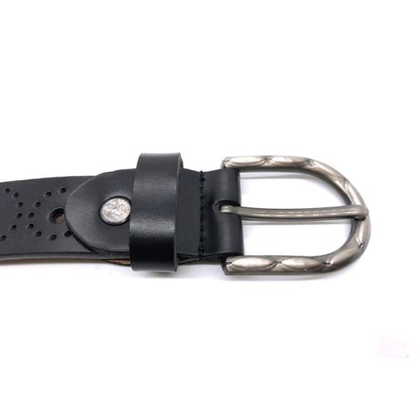 Handcraft Ladies Cow Leather Belts Hollow Holes With Zinc Alloy Pin Buckle