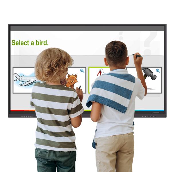 86-Inch Interactive Smart Board UHD 4K 4000:1 Contrast Ratio 3840 X 2160 Resolution Touch Screen Interactive Panel