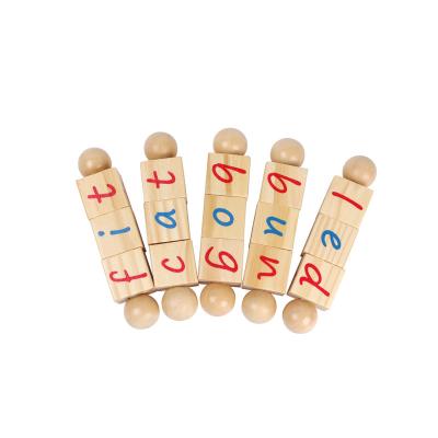 Montessori Phonetic Reading Blocks Educational Toys for  3 4 5 6 Year Old children