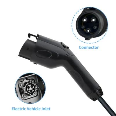 tipo de 7kw 3.5kw 16A 32A SAE J1772 - 1 carregador portátil do carro EV da luz indicadora