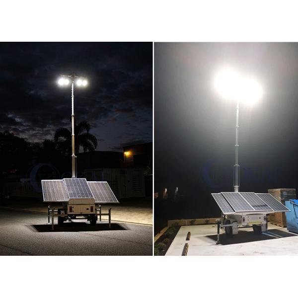 OKAF Mobile Solar Light Tower for Construction Lighting