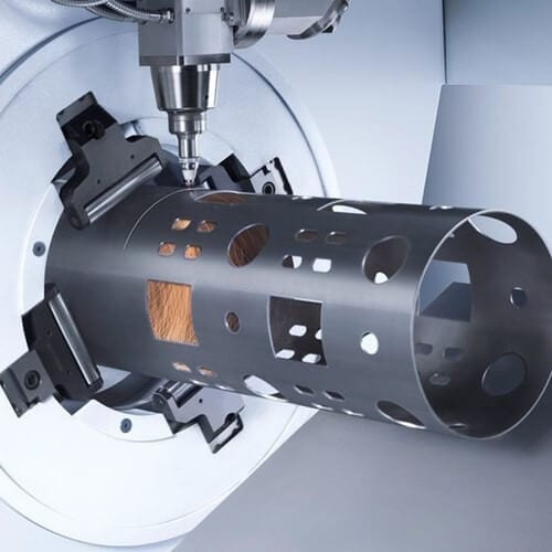 1.8mm Round CNC Steel Pipe Stainless Steel Laser Tube Cutting Service Powder Coated