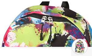Colorful Graffiti nylon school Backpack for girls with laptop bags