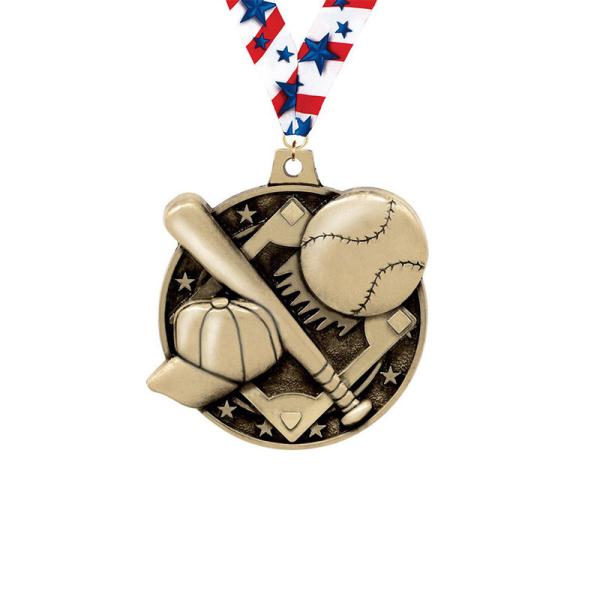 Custom Zinc Alloy 3D Gold Metal Marathon Running Medal Sport Award