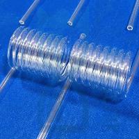 Tubo espiral de quartzo transparente resistente a altas temperaturas