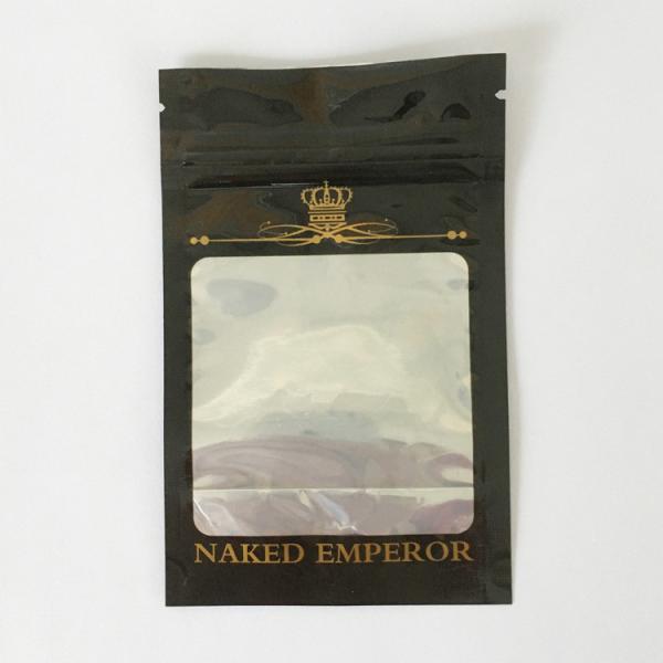 Custom printed three side seal resealable k cigar tobacco leaf plastic packaging bag