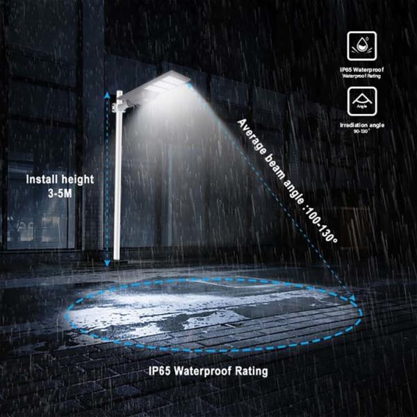 IK08 All In One Integrated Solar LED Street Light 170lm/w 3 Years Warranty