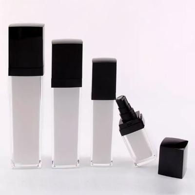 Square 50ml Acrylic Airless Bottle For Cosmetic Packaging