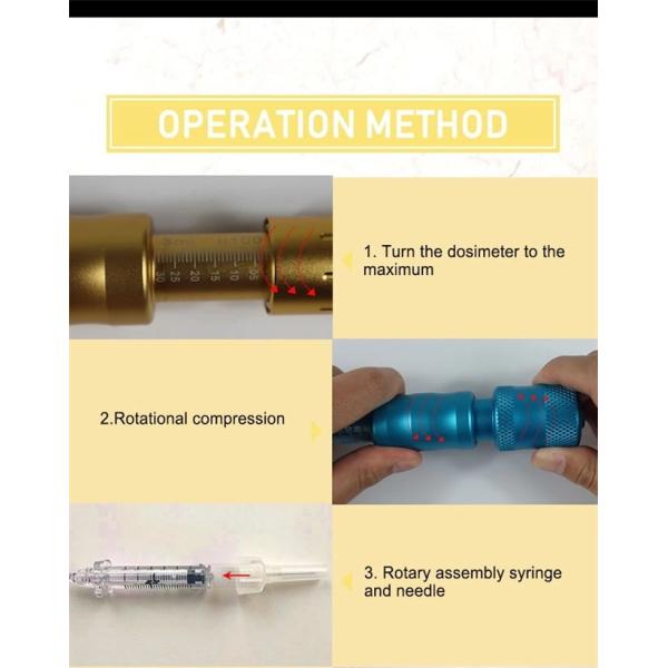 Роторный Hyaluronic кисловочный заполнитель 0.4kg губы иглы Hyaluron золота ручки свободный