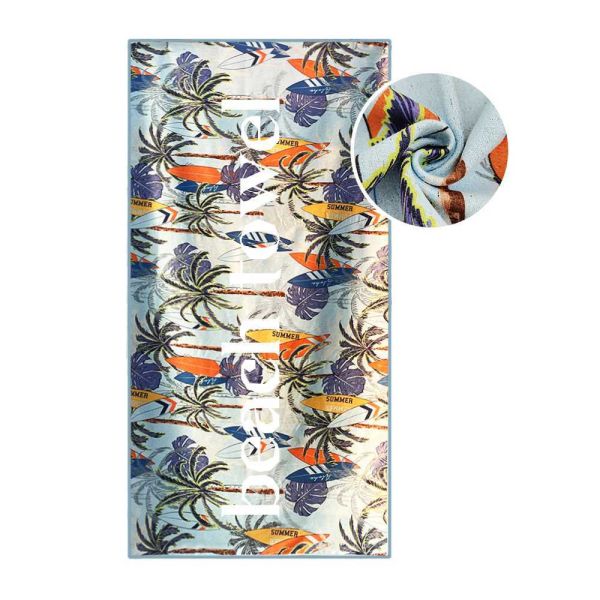 Custom Anti-slip Sand Free Quick Dry Sublimation Microfiber Beach Towels