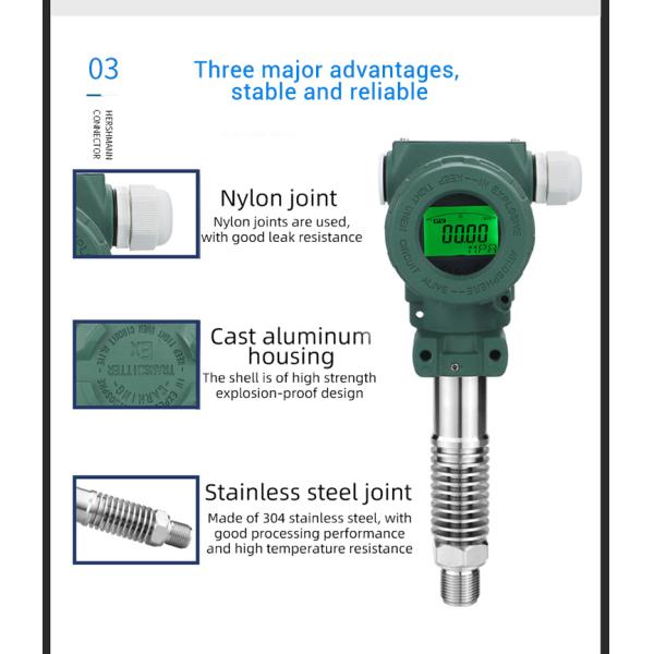SD-2088YG High Temperature Explosion-proof 4-20ma Smart Pressure Transmitter With Lcd
