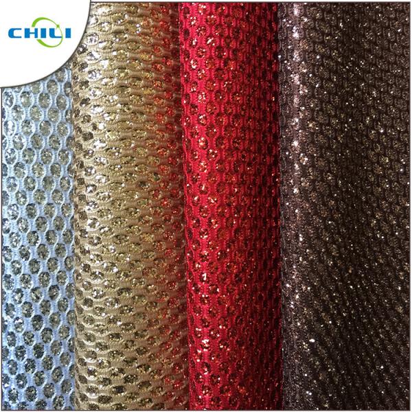 Shoes Application Glitter Leather Fabric Artificial Custom Printed