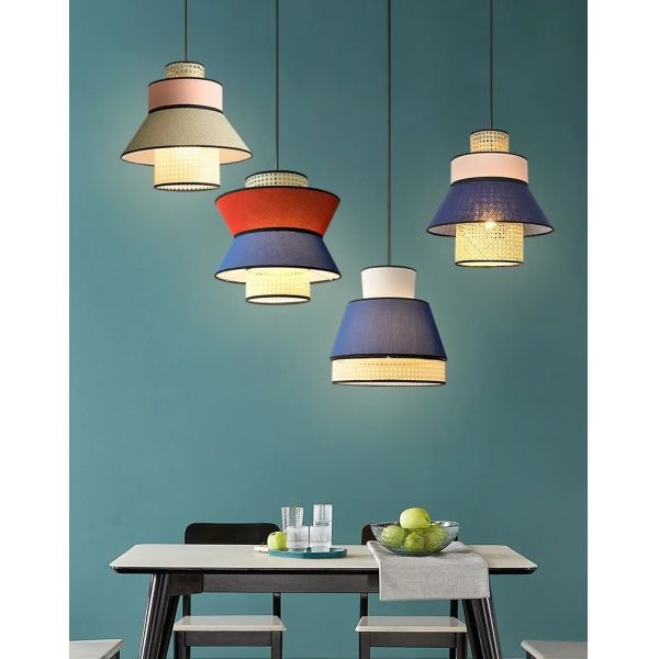 dining table lights creative design simple Japanese wabi-sabi style rattan pendant lights(WH-WP-147)