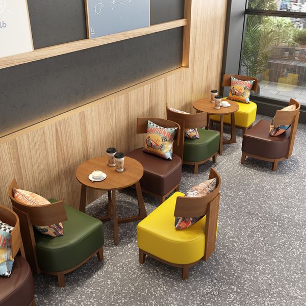 Cheap Commercial Used Sofa Furniture Manufacturer Restaurant Coffee Booth Sofa Table and Chairs Stool for Sale