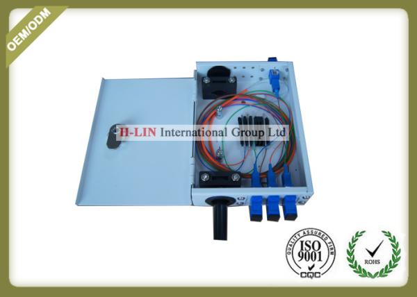 Metal Fiber Termination Box 6 Port , Fiber Optic Cable Junction Box For indoor use can be grey color or white color