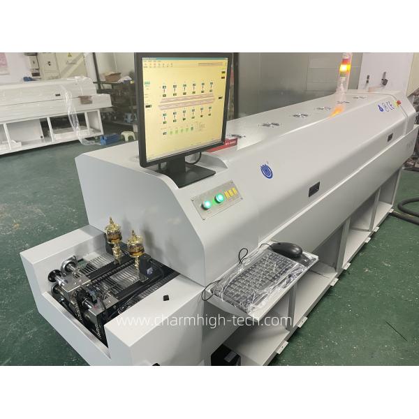 CHM-PC6635 Железная дорога + управление ПК Бессвинцовая печь для повторного потока 2200 * 350 мм 6 температурных зон