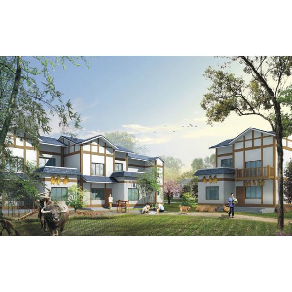 American Style Light Steel Prefab House / Light Steel Villa Residential Industrial