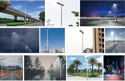 Light Trail Version Monocrystalline Conventional solar led street light street lamp integrated solar street light