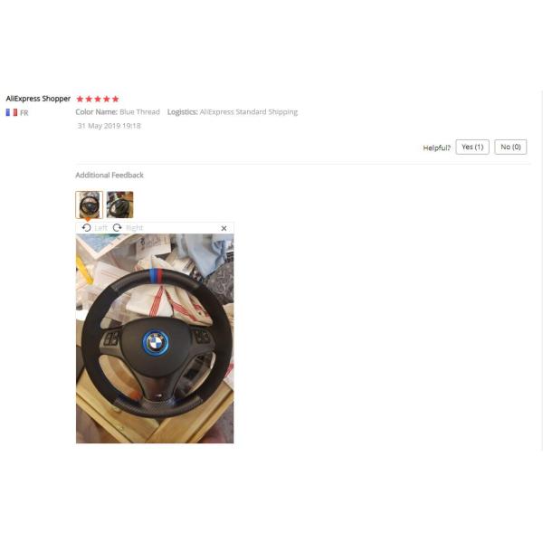 Black Suede Red Marker Steering Wheel Cover for BMW E90 E87 120i 130i 120d 30*15*5 cm