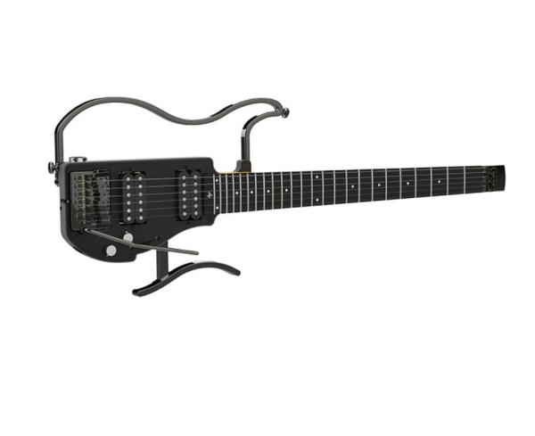 Unique Design Patented Grand Headless Foldable Travel Guitar with Double Humbuckers and Headphone Amplifier