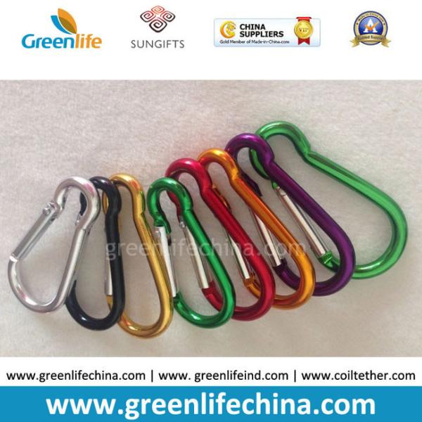 High quality flat aluminum hooks standard D shape colorful carabiners factory price
