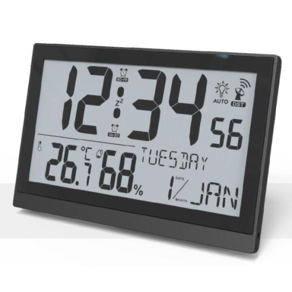 Function In-Out Temperature and Humidity RC Alarm Clock with LUMINOVA