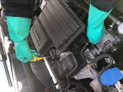 Reusable Industrial Unlined Nitrile Rubber Gloves Chenical Resistant Cut Reisitant