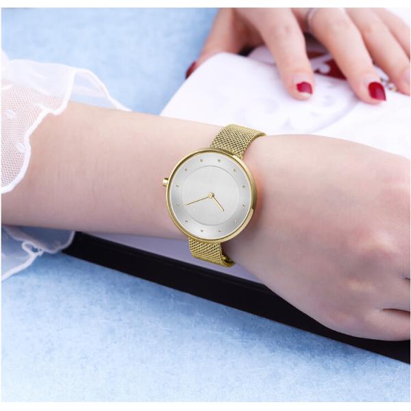 ODM Steel Mesh Band 3atm Womens Fashion Watch Zinc Alloy Case