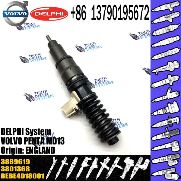 Inyector de combustible diesel de alta calidad 3801368 3889619 BEBE4D18001 para VOL PENTA MD13