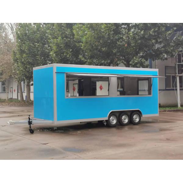 110v/220v Meat Processing Plants Drivable Crepe Trailer Food Truck Cafe with Full Kitchen