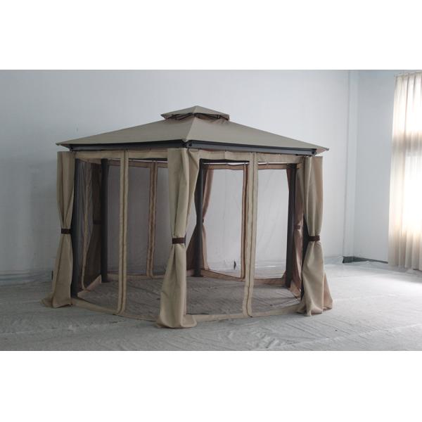 2*2*2.8M PVC Coated Gazebo with Curtain and Mosquito Net from Top Gazebo Manufacturers
