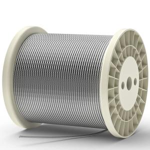 Cable d'aéronef en acier inoxydable T316 7x7 câbles en acier pour système de